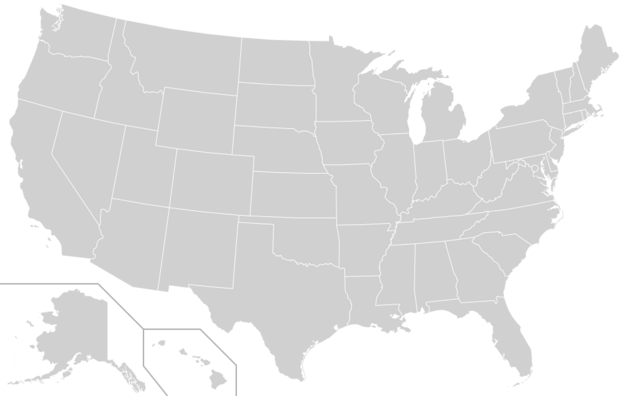 United States service area map.